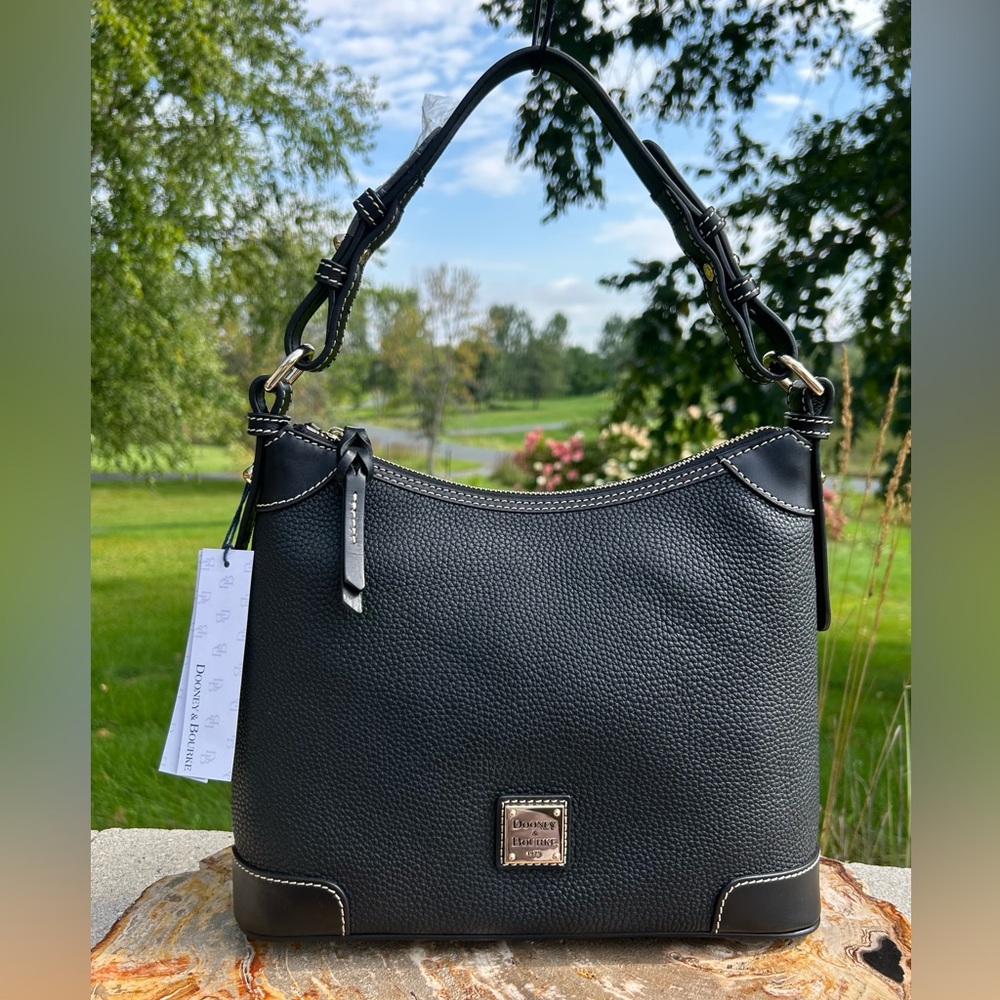 Dooney & Bourke Black Pebble Grain Hobo NWT - Picture 16 of 16